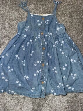 Baby B’Gosh - 24m - light denim dress with palm trees